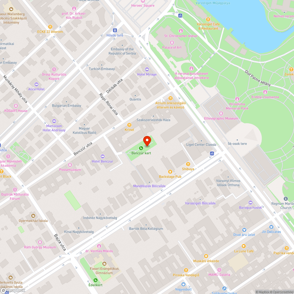 két elromlott játék - Benczúrkert bejelentés helye