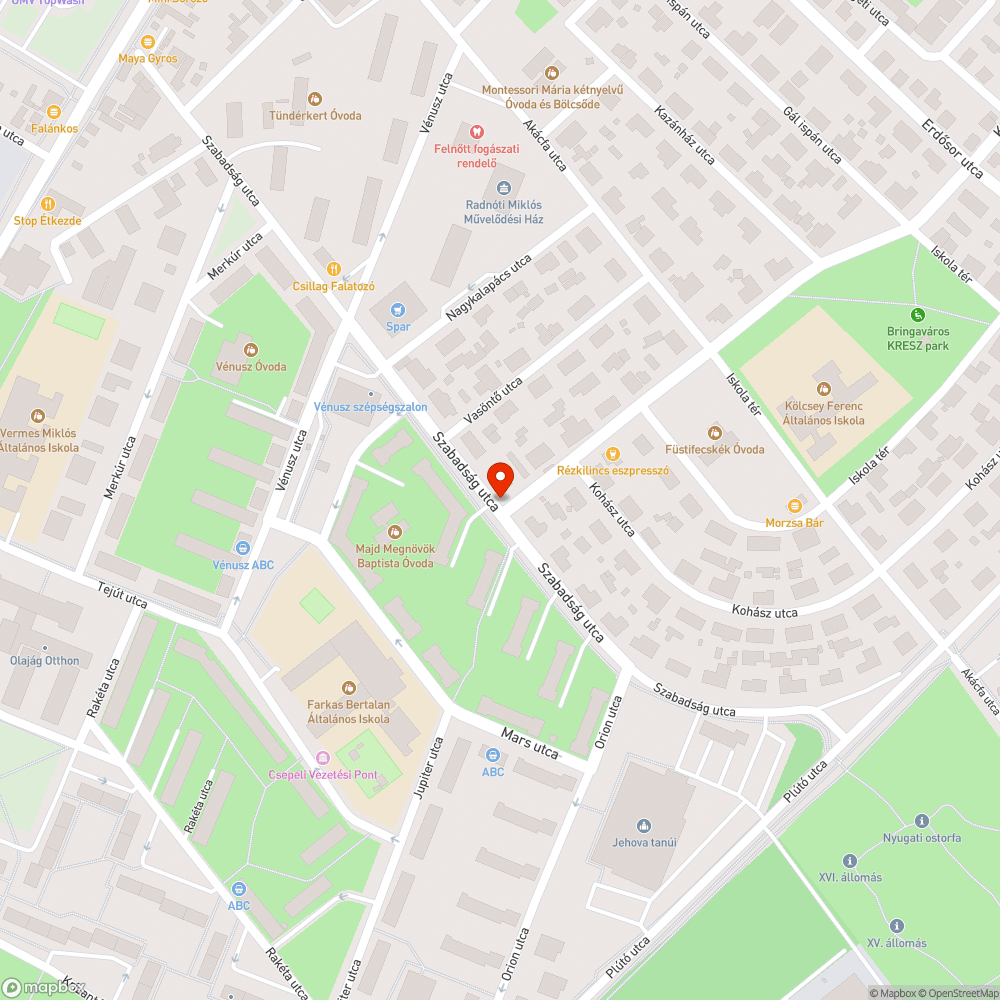 Nagy kátyú bejelentés helye