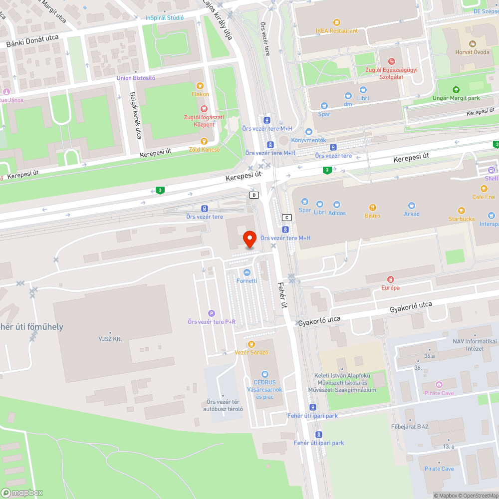 Virágládák bejelentés helye