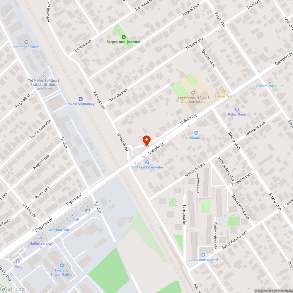 Elhagyott autók a felüljáró alatt bejelentés helye