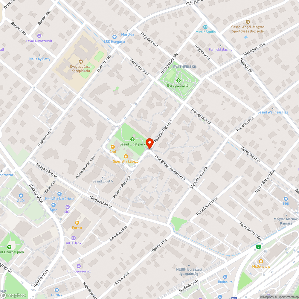 Maléter Pál utcai parkolás bejelentés helye