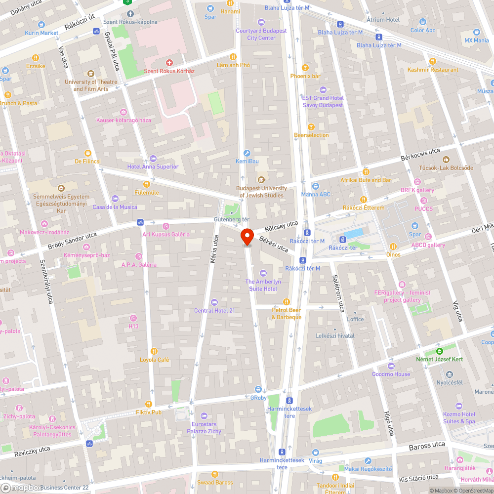 Rökk Szilárd utca felújítása/fásítás bejelentés helye