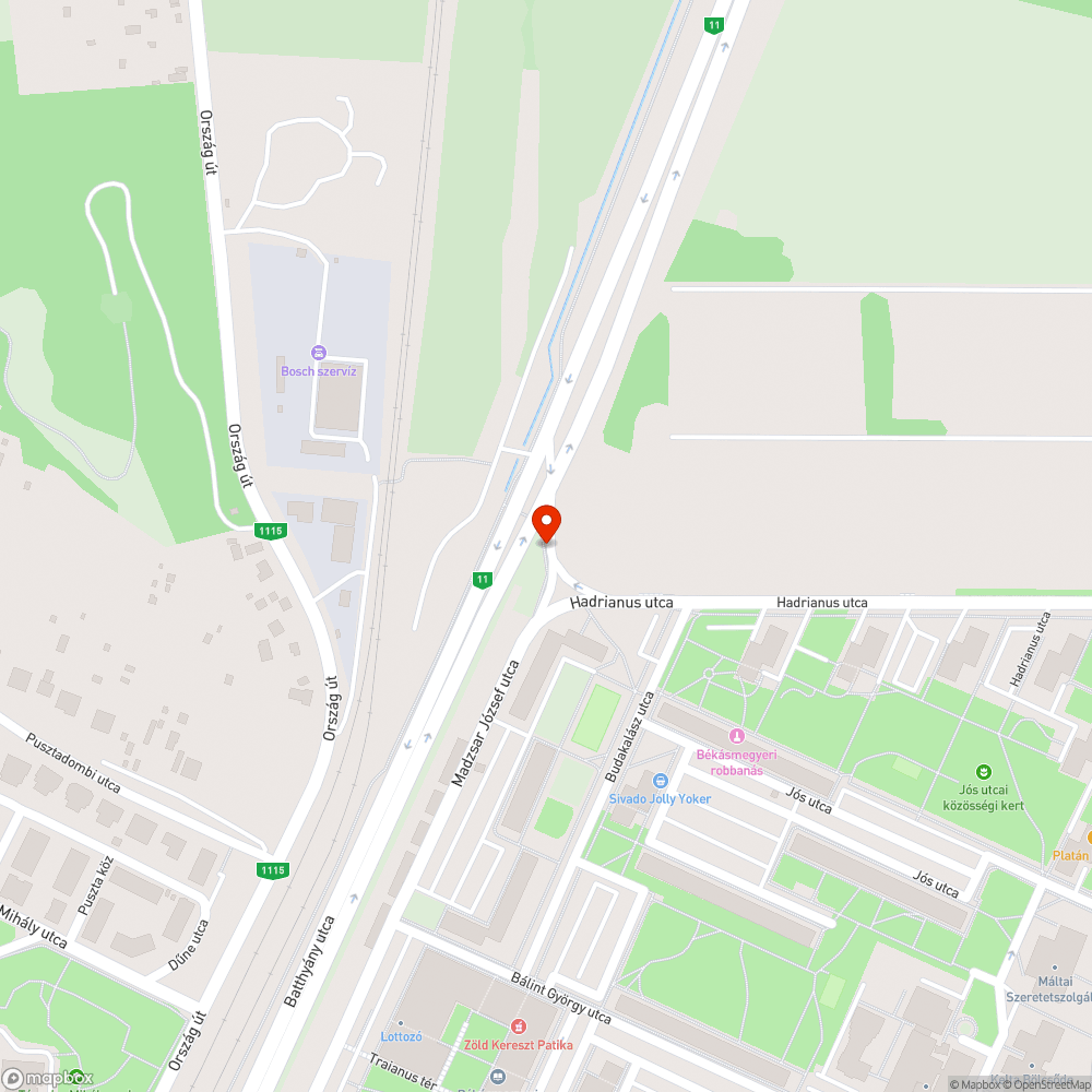 Nincs járda egy darabon az Auchan és Békásmegyer között bejelentés helye