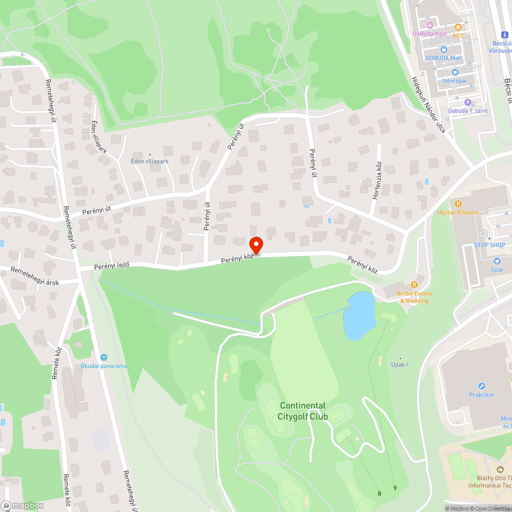 Perényi köz mély kátyúk bejelentés helye