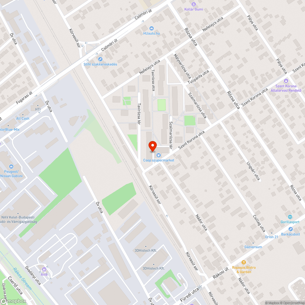 Elhagyott Opel bejelentés helye