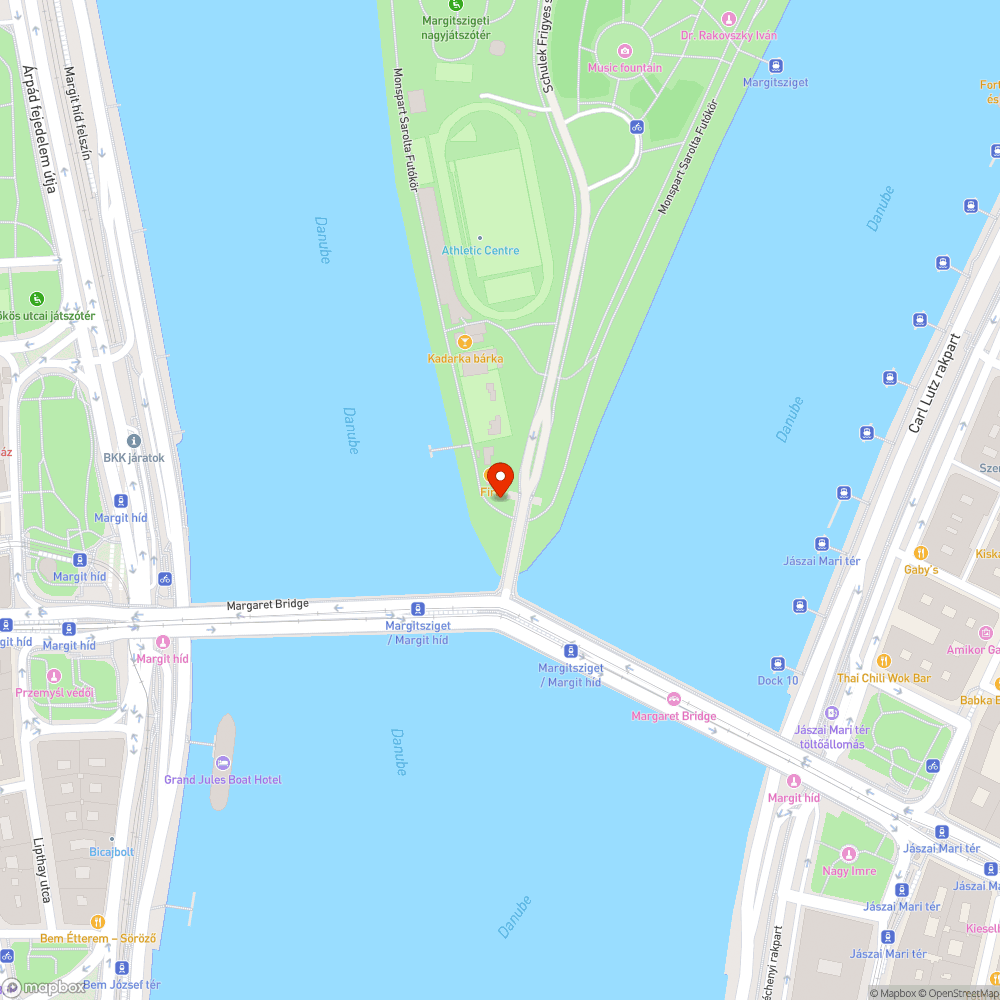 Margitsziget - futókör bejelentés helye