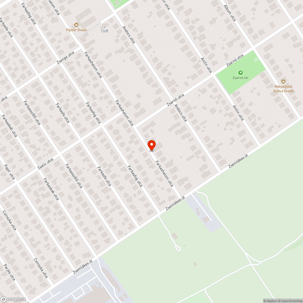 1165 Farkashalom utca 80 előtti lámpa hibás bejelentés helye