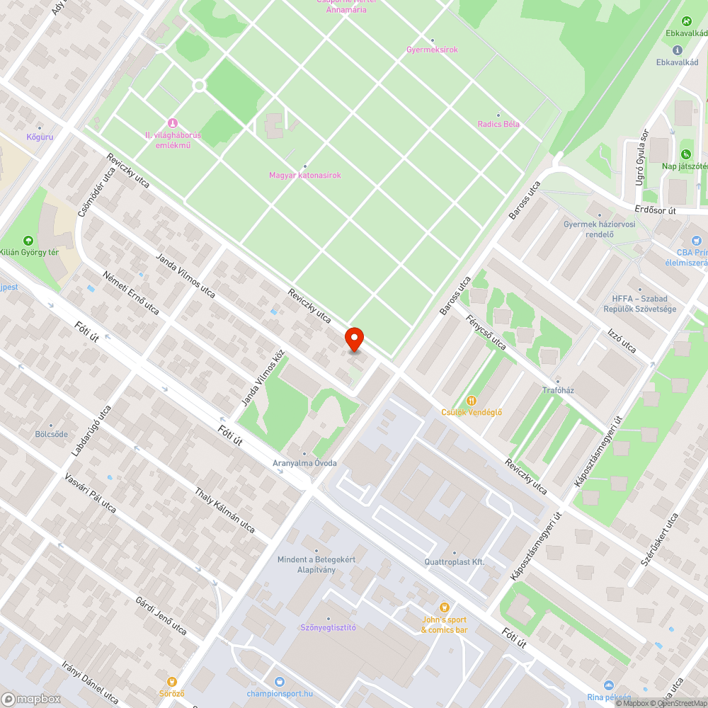 Mély kátyú bejelentés helye