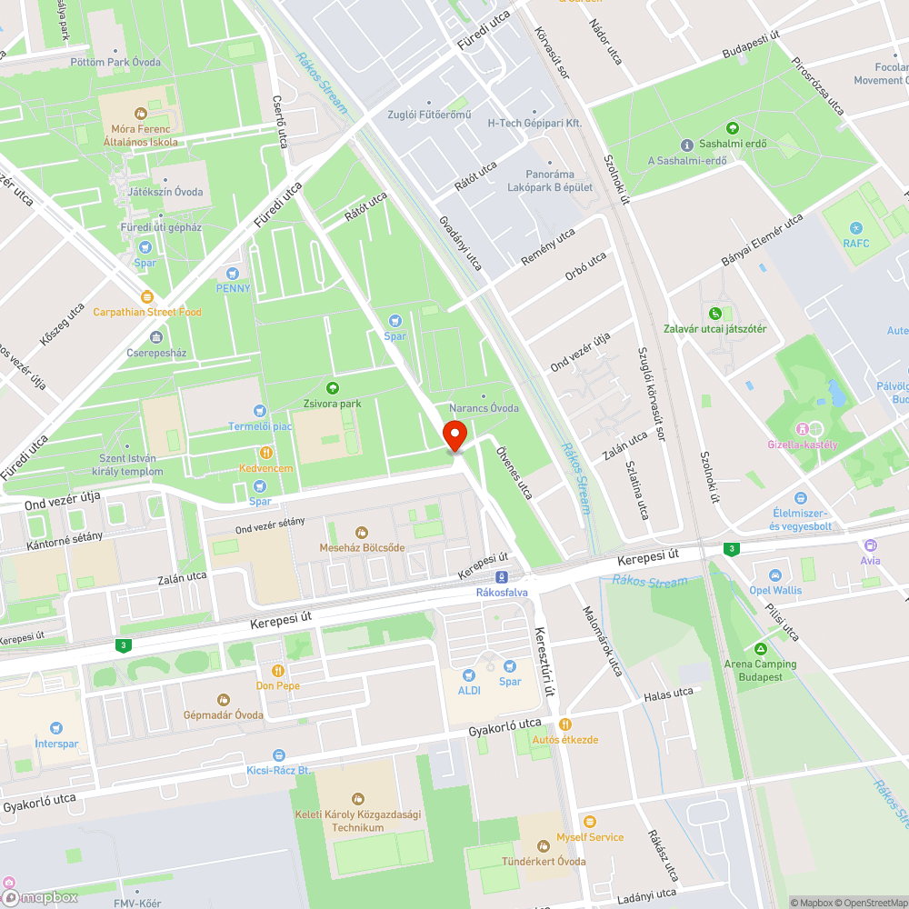 Félredobott, otthagyott sérült oszloptartó korong (FV Zrt.) bejelentés helye