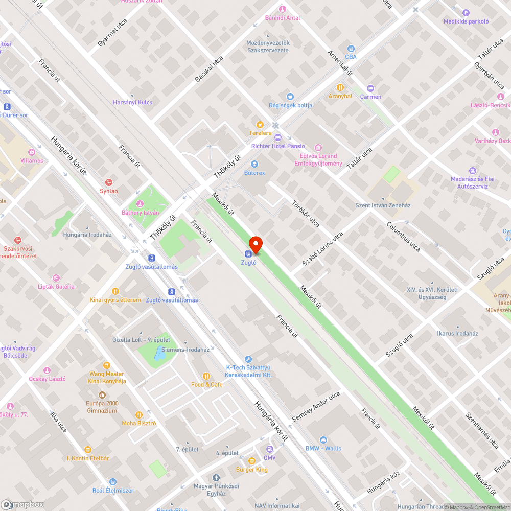 Zugló Vasútállomás bejelentés helye