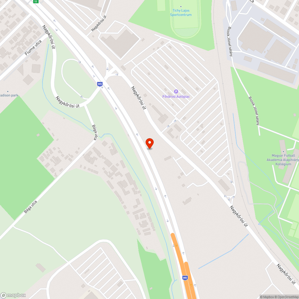 Lerobbant busz az M5 felüljárón bejelentés helye