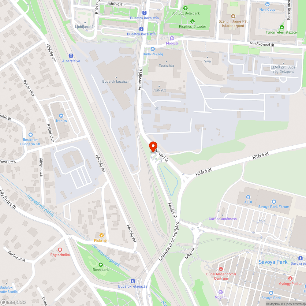 Gödör az út közepén bejelentés helye