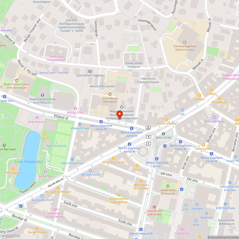 Móricz Zsigmond körtér M 27-es busz bejelentés helye