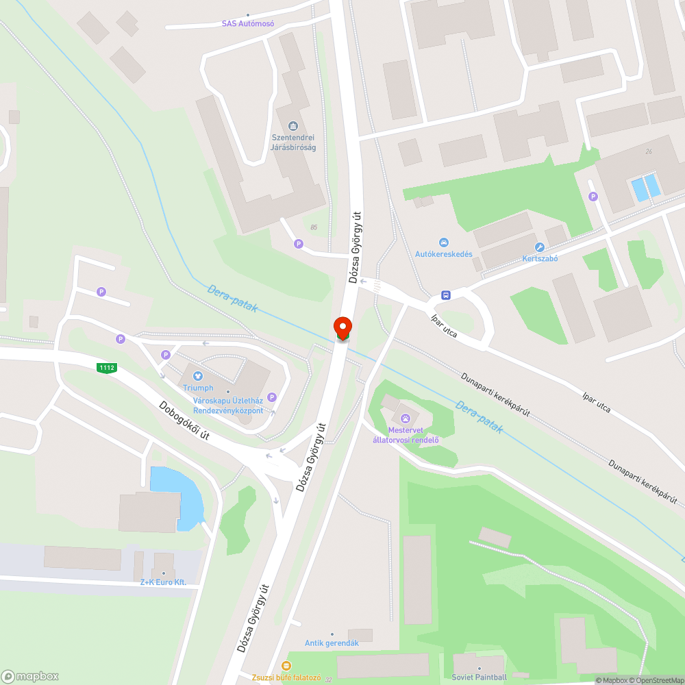 Megsüllyedt úttest bejelentés helye