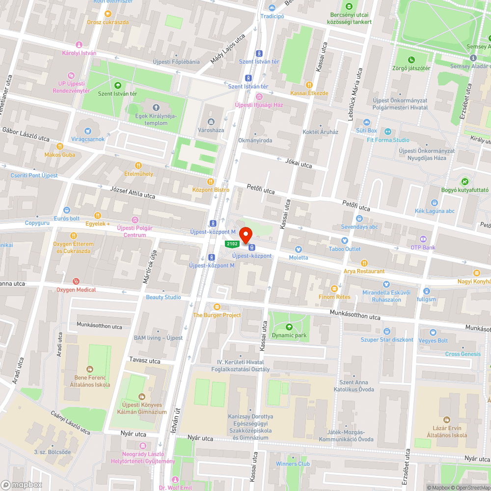 Hiányzó megállónév bejelentés helye