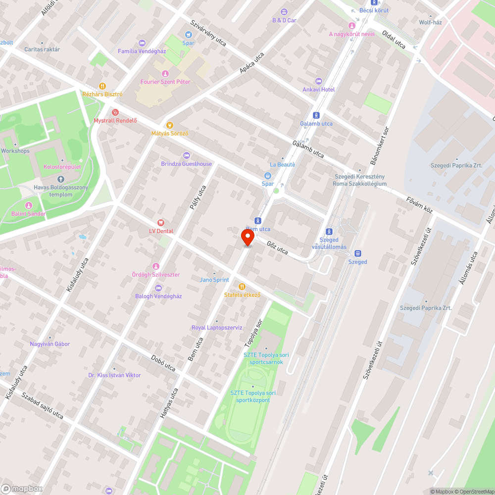 Megsüllyedt víznyelő bejelentés helye