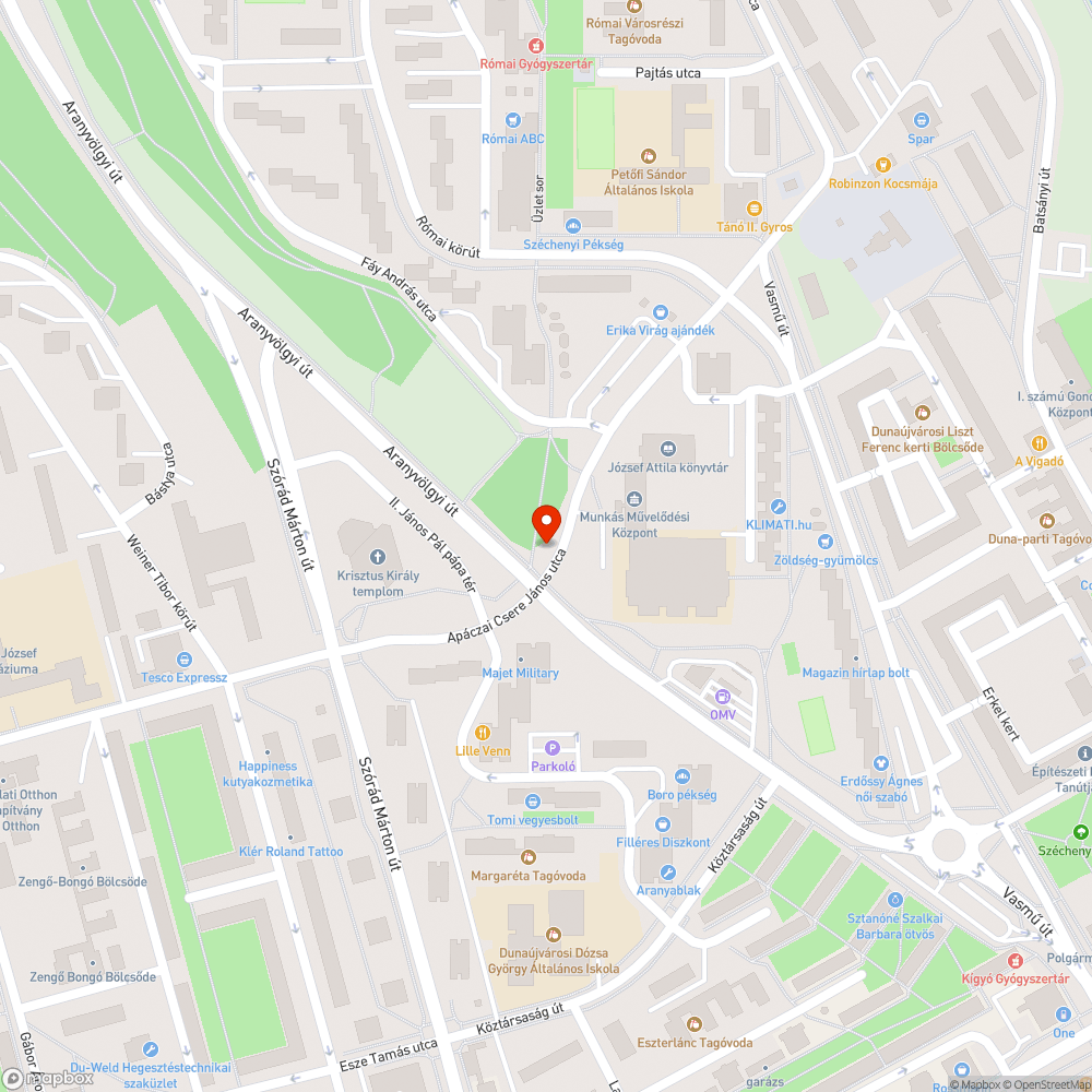 szétesett útjelző bejelentés helye