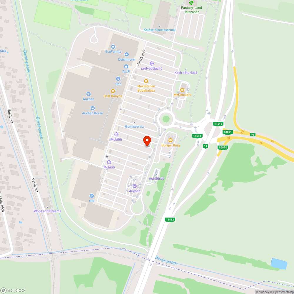 Sötét parkoló bejelentés helye