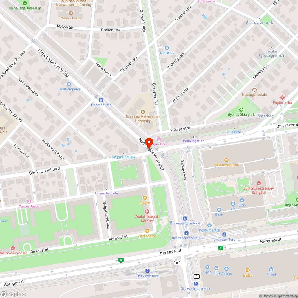 Későn váltó lámpa, Örs vezér tere bejelentés helye