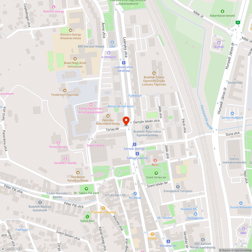 Hátrahagyott törmelék bejelentés helye