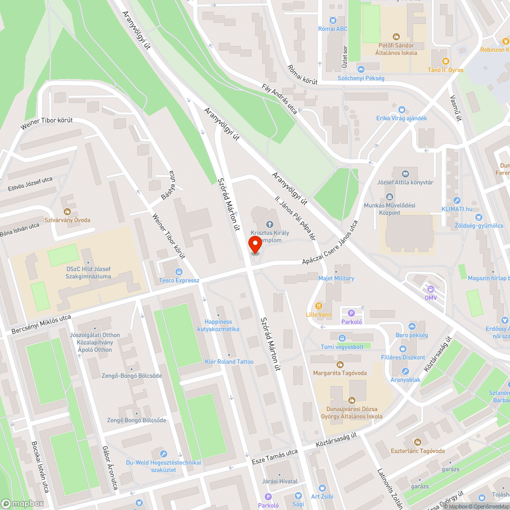 nyitott oszlopajtó bejelentés helye