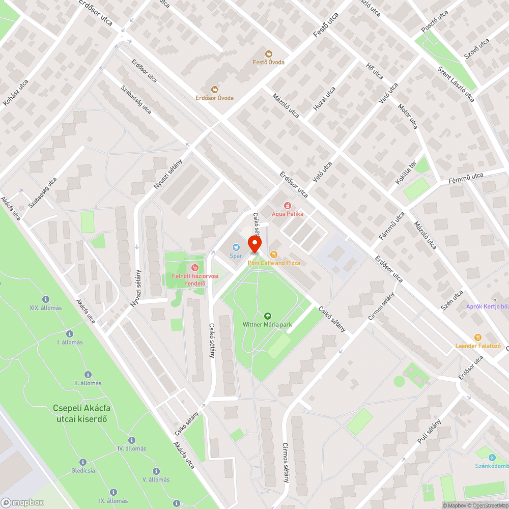 Megsüllyedt víznyelő bejelentés helye