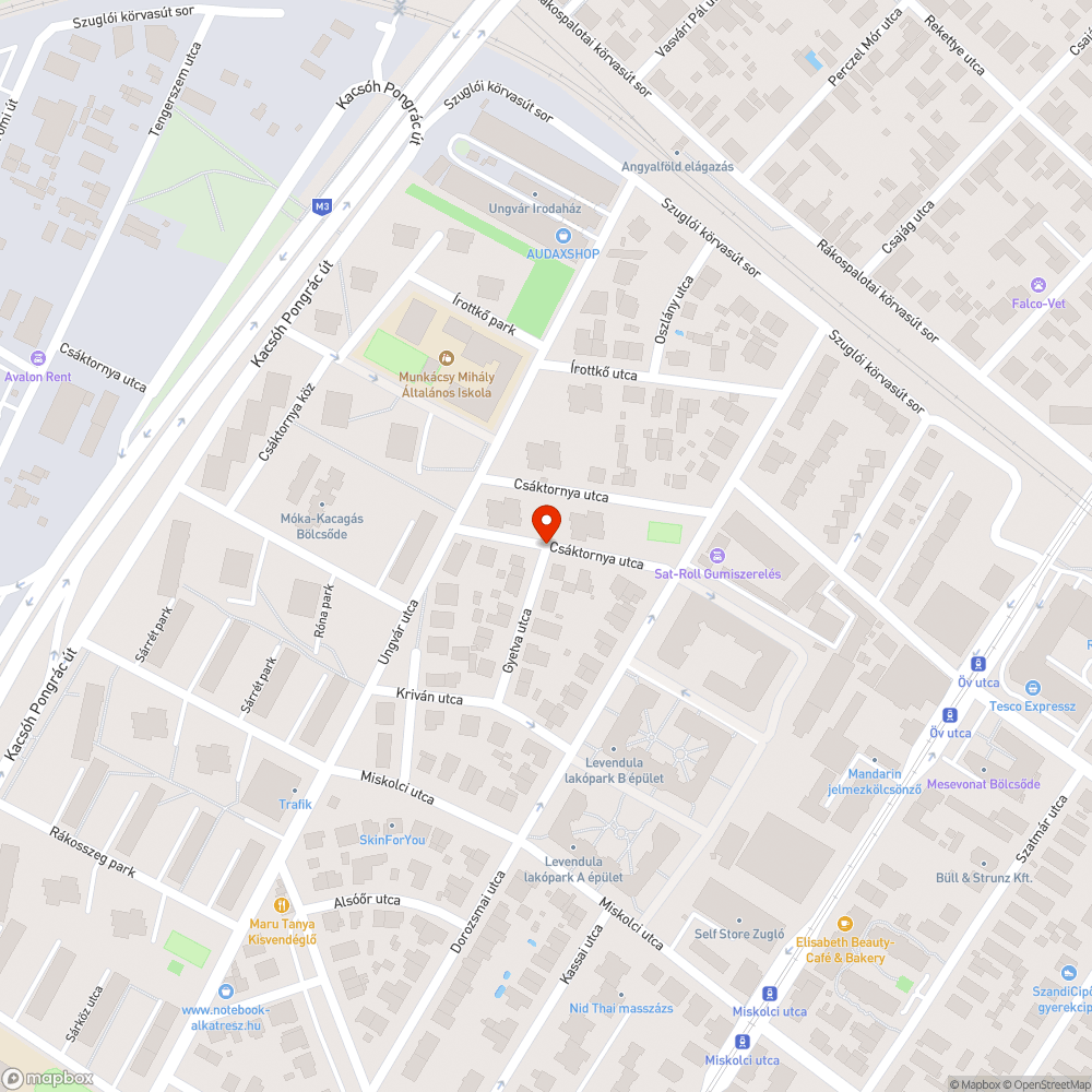 Elhagyott furgon bejelentés helye