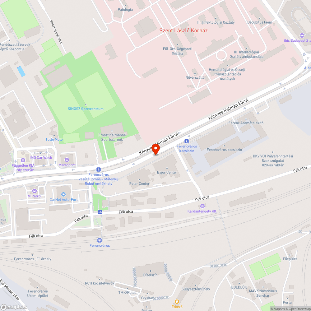 Sín jelölése az útburkolaton bejelentés helye