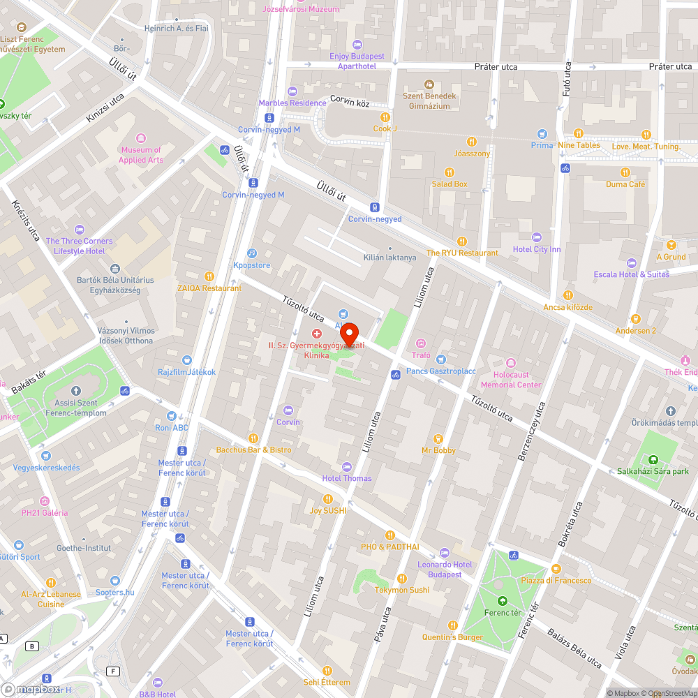 Szemét a Tűzoltó utcában bejelentés helye