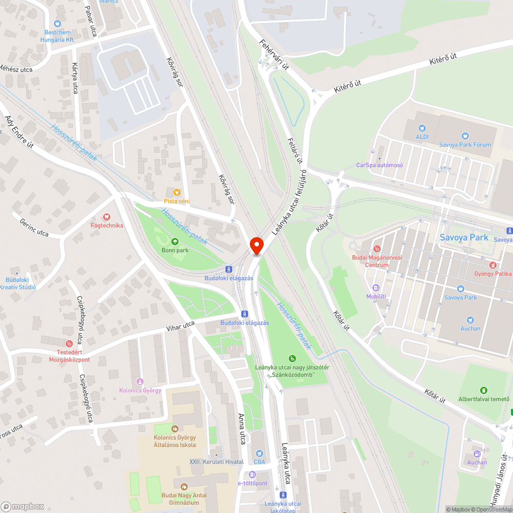 Szemét a felüljáró alatt bejelentés helye