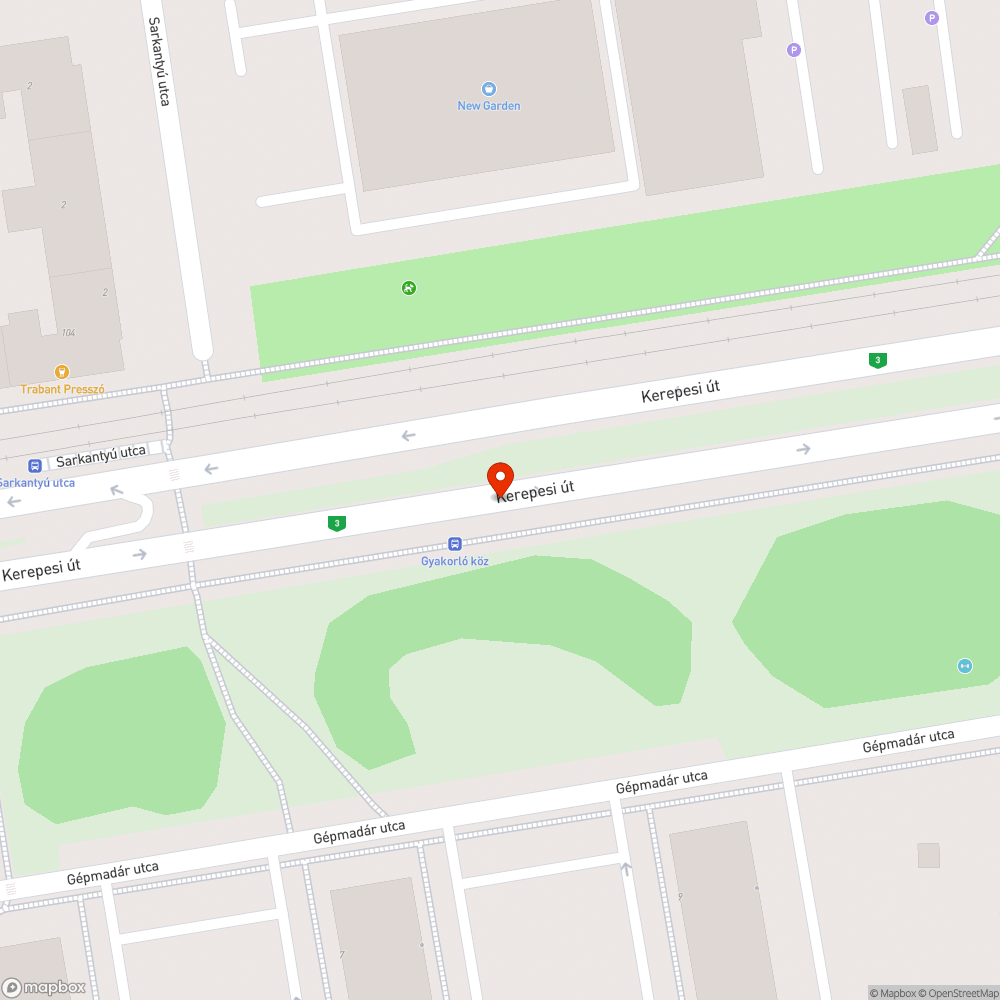 Rossz minőségű járda bejelentés helye