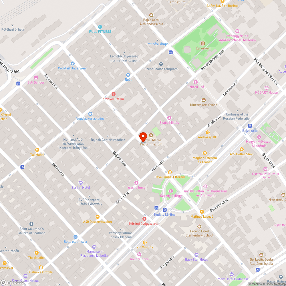 Öt darab iszonyatos tengelytörő kátyú a Szinyein (VI. ker) bejelentés helye