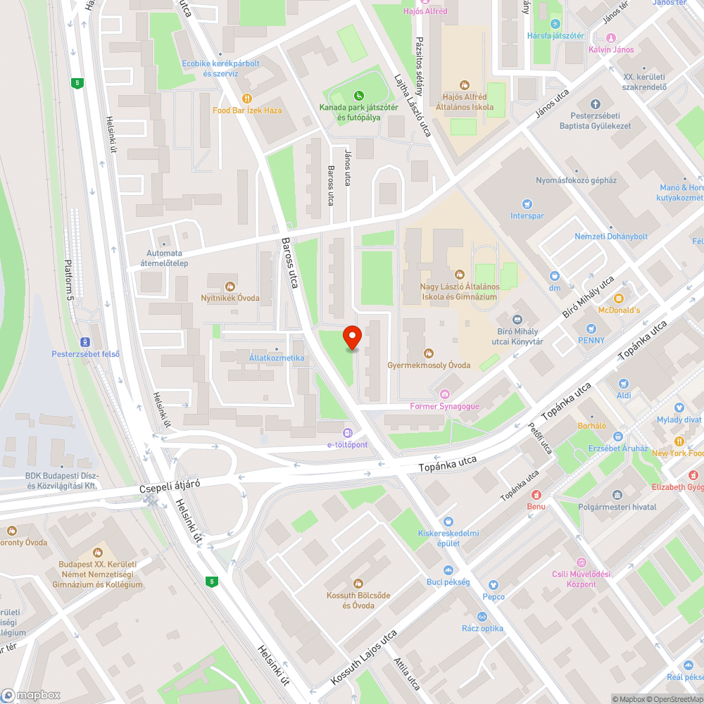 Ferde lámpafej bejelentés helye