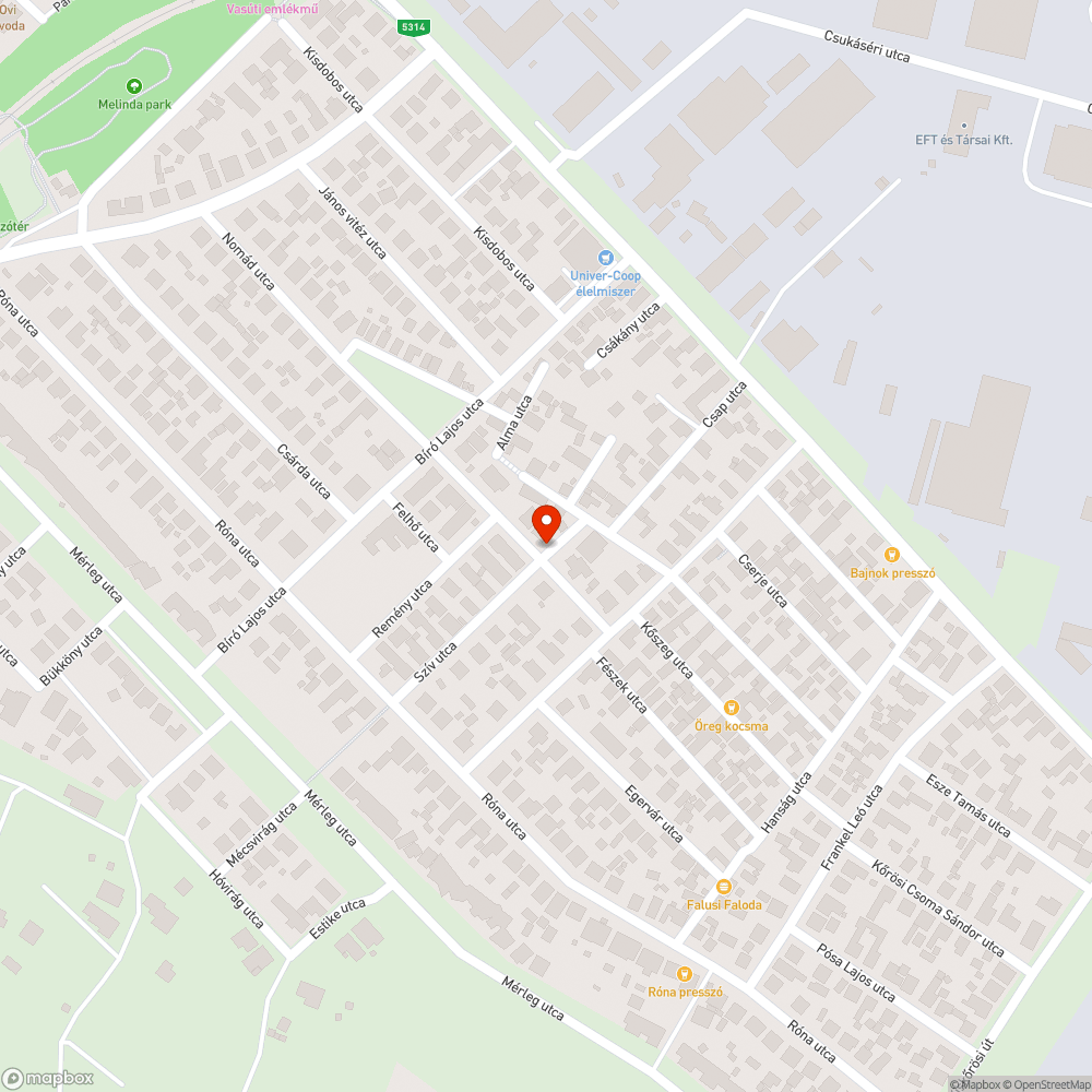 Nem működő lámpa a Nomád utca-Szív utca kereszteződésben bejelentés helye