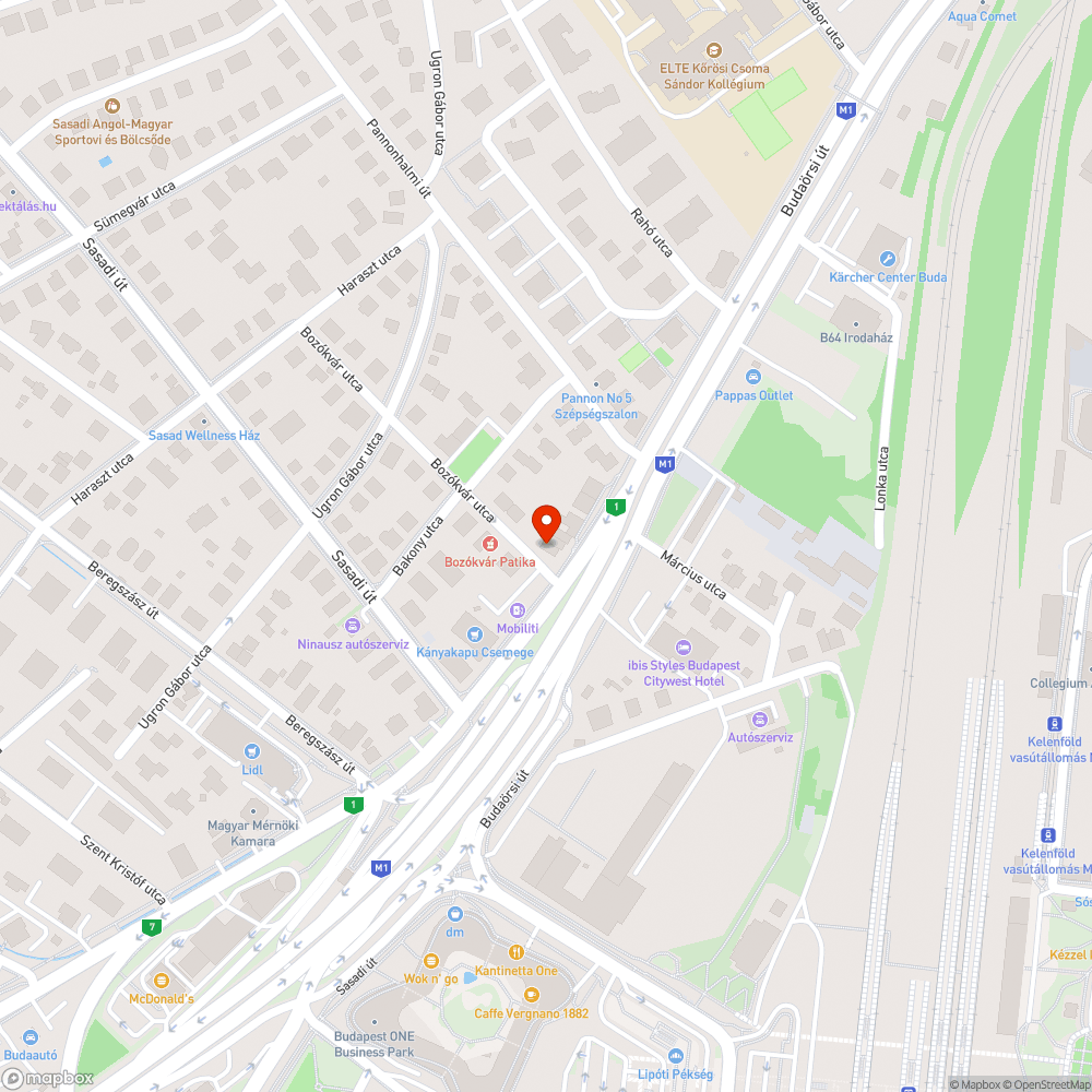 Járdán parkolás a Bozókvár utca 1-3. előtt bejelentés helye