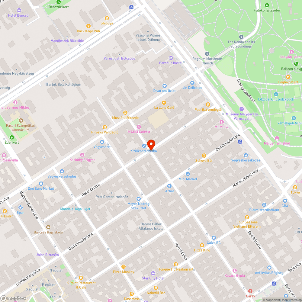 Kátyú bejelentés helye