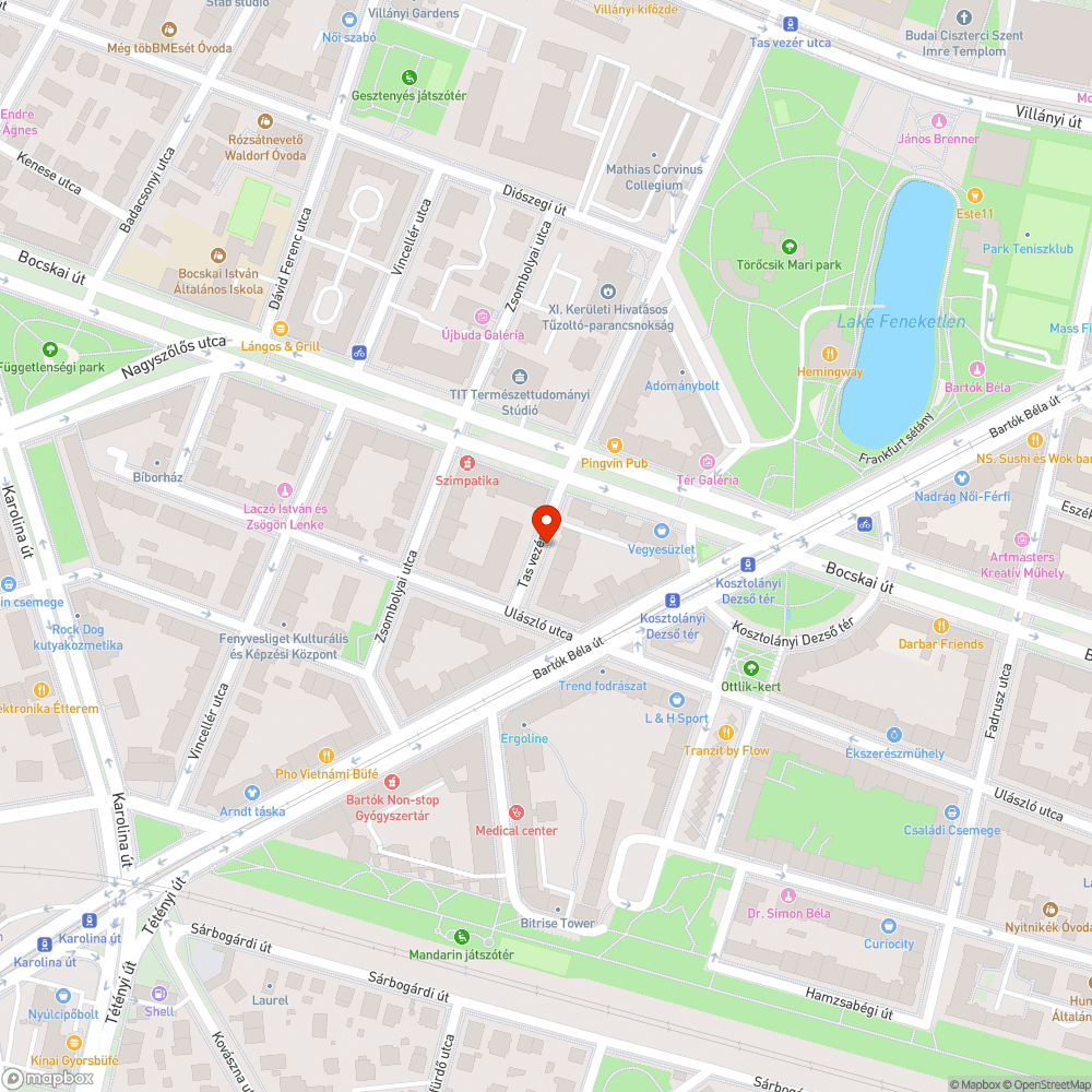 Úttesten összegyűlt avar bejelentés helye