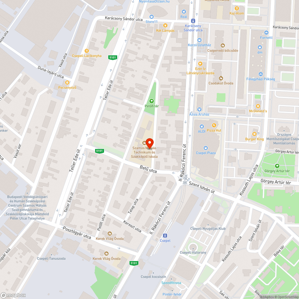 Villanyoszlop bejelentés helye