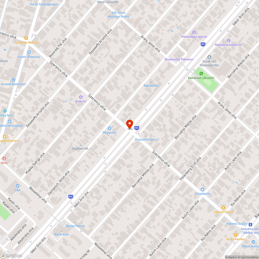 Beszakadt járda bejelentés helye