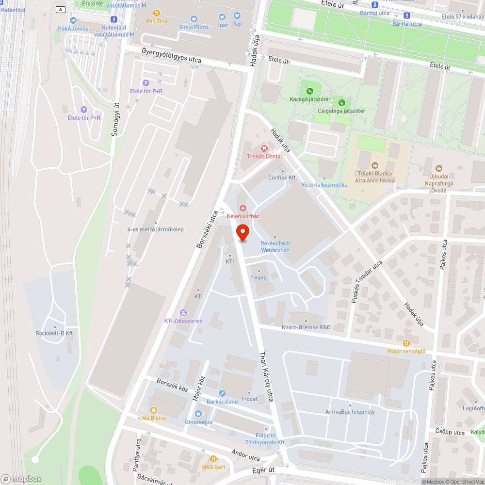 Parkolóhelyek felfestése a Thán Károly utcában bejelentés helye