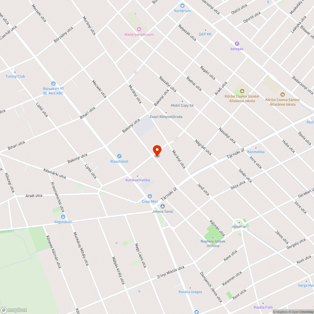 Lámpatest hiánya bejelentés helye