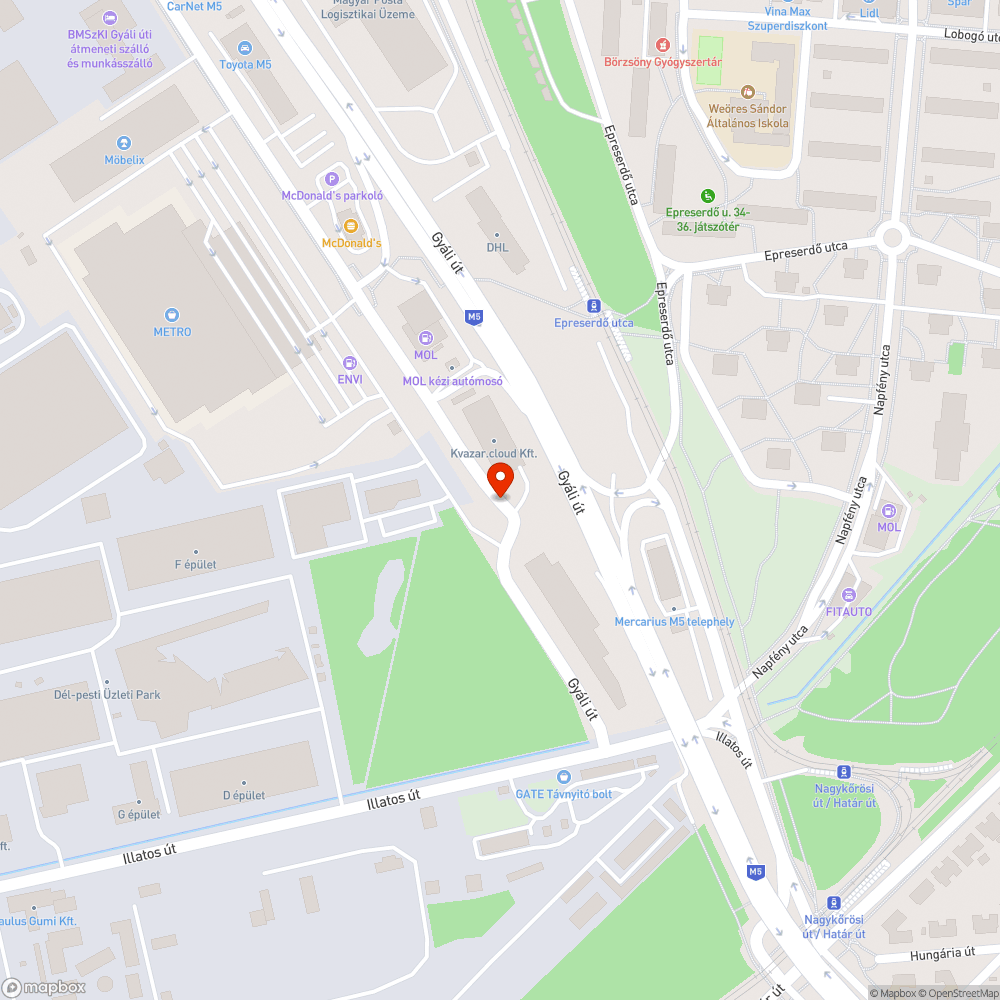 Balesetveszélyes kátyú bejelentés helye