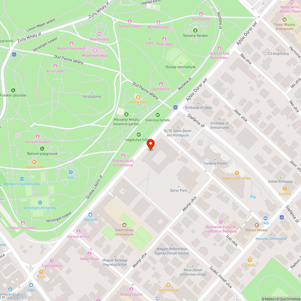 Városligetben füvön parkoló autók bejelentés helye