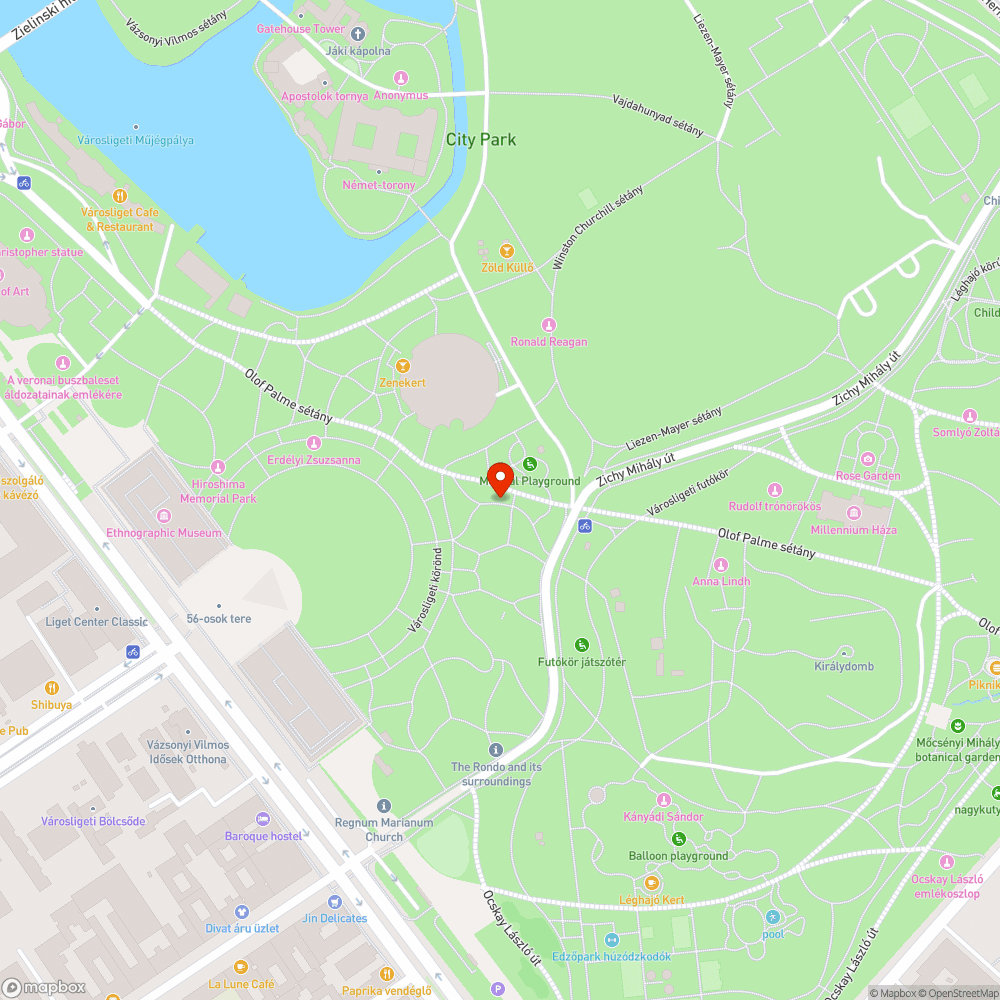 Elhagyott szemét a Városligetben bejelentés helye