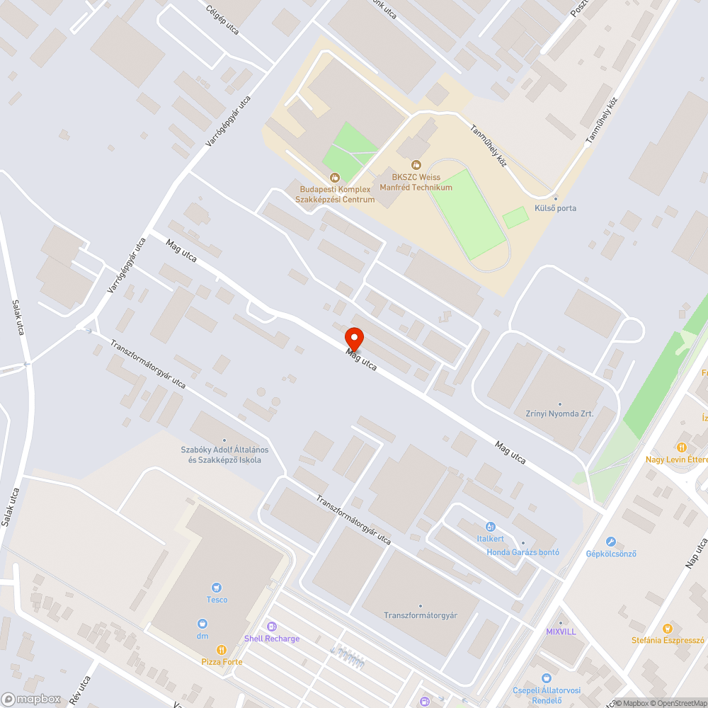 Autóroncs bejelentés helye