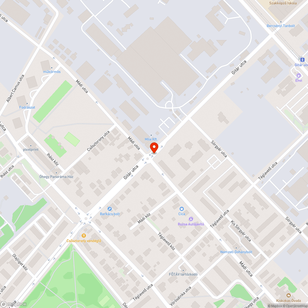 Hiányzó 'kupak' bejelentés helye