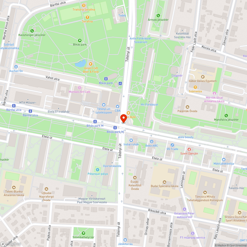 Etele-Tétényi új telizöldes lámpa bejelentés helye