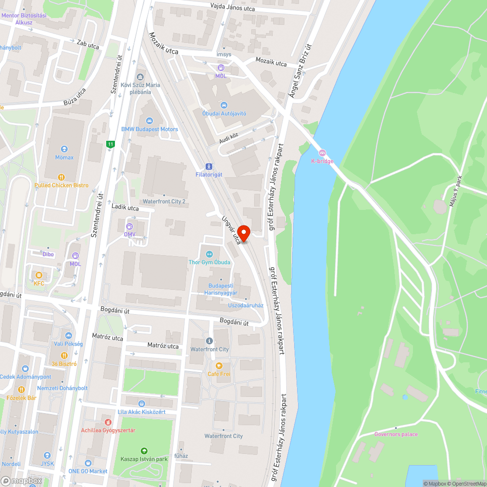 Sötét bicikliút bejelentés helye