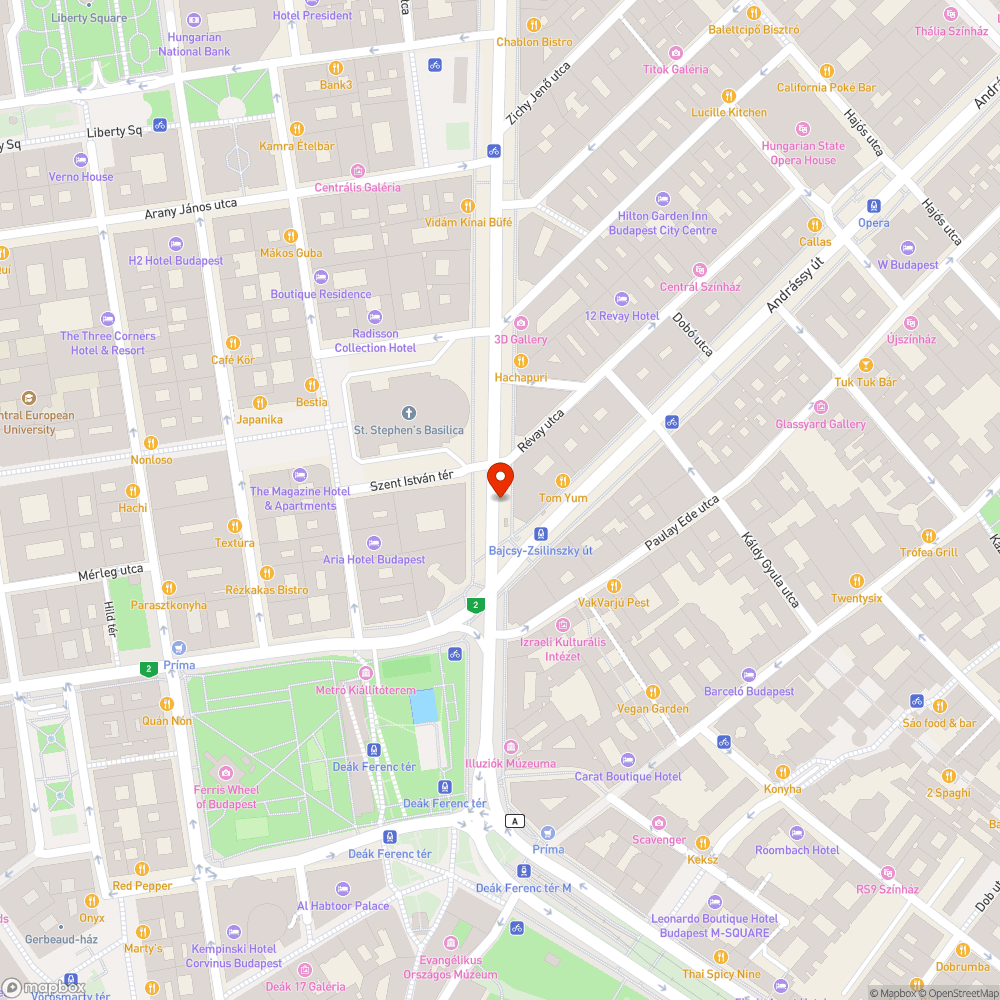 Bajcsy-Zsilinszky út esővíz elvezető bejelentés helye