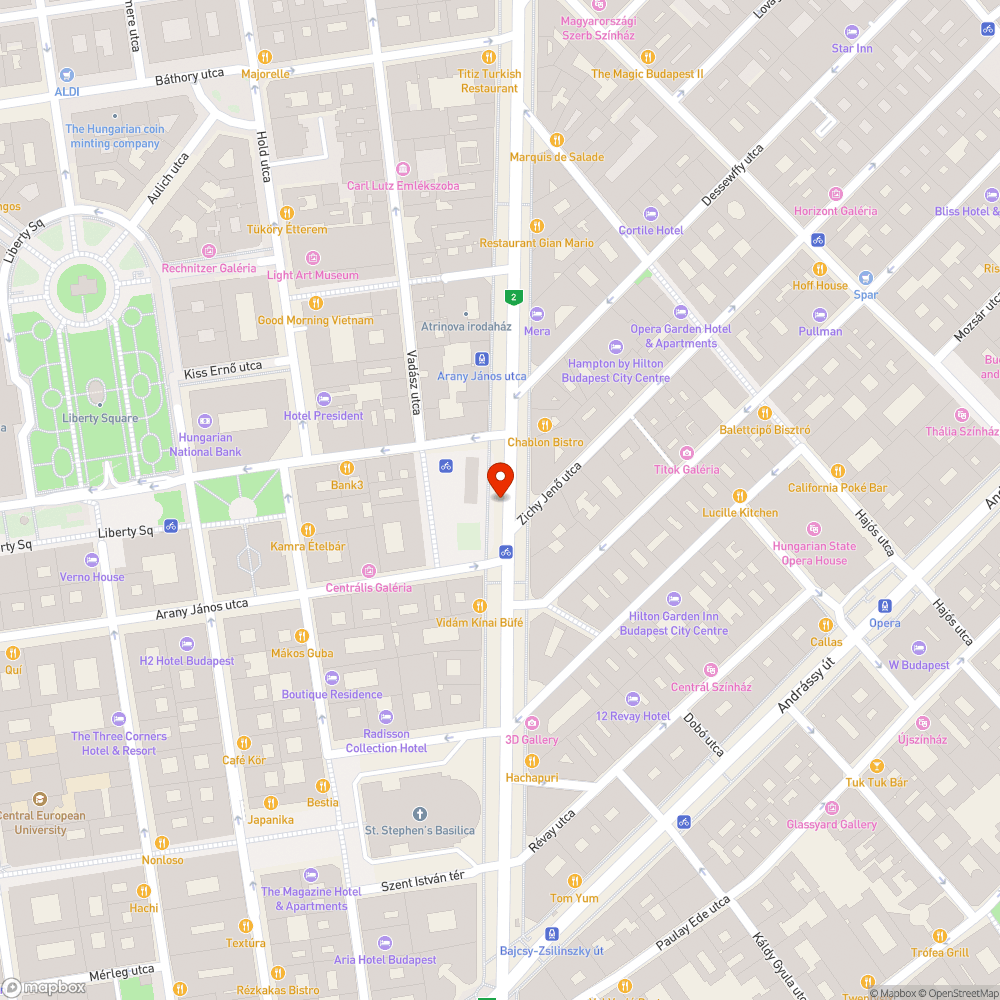 Bajcsy-Zsilinszky úti kerékpárút lekopott felfestése bejelentés helye